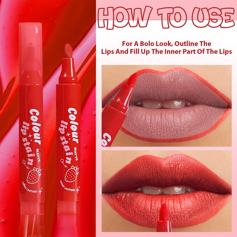 SIHEGLAN Colour Lip Stain: Stay Matte Liquid Lipstick Pen Set