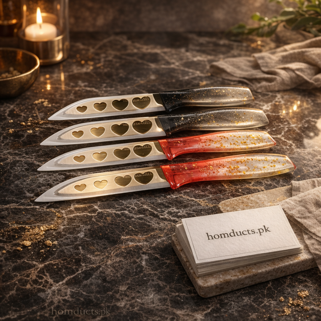 πͺ Luxury Gold Heart-Cut Paring Knife Set (3-Piece) β Stainless Steel