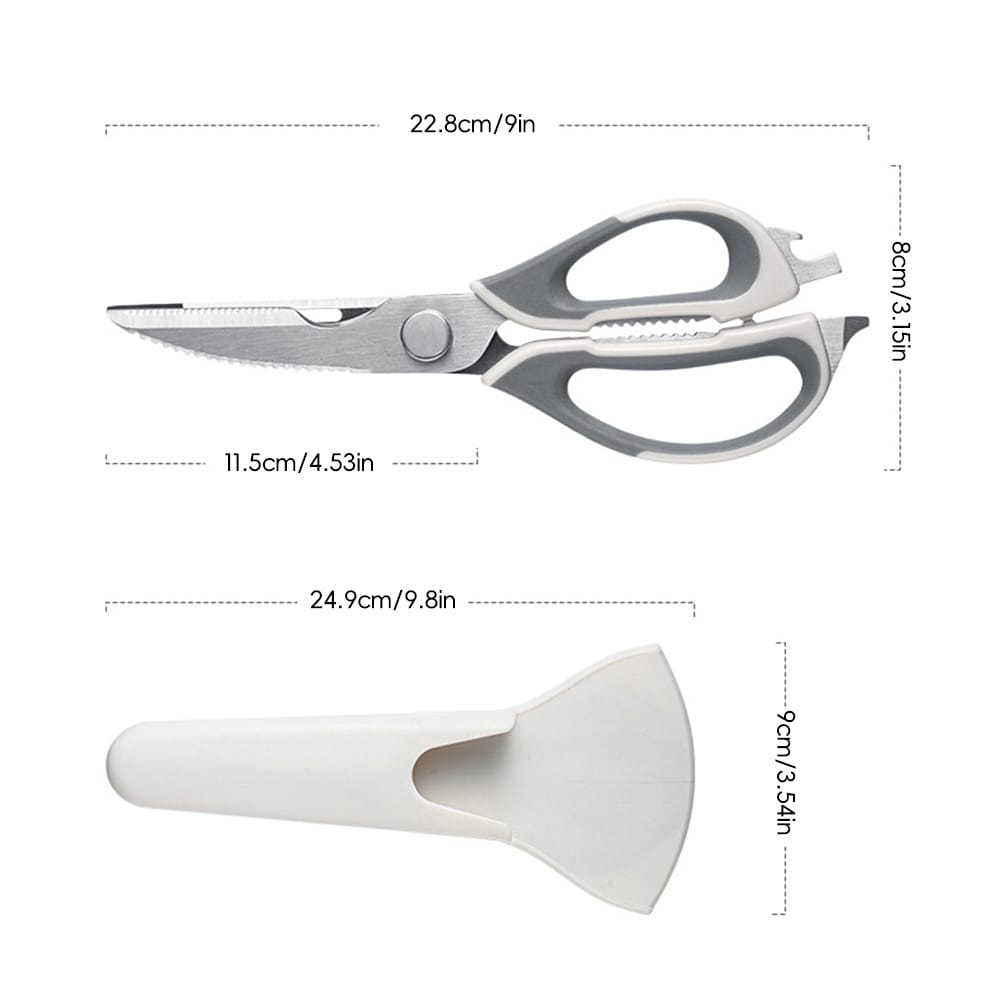 Magnetic Kitchen Bone Scissors with Stand – Heavy-Duty Multipurpose Food Shears