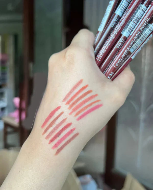 KATHLEEN Pack Of 12 Jumbo Nude And Red Lipstick Pencils