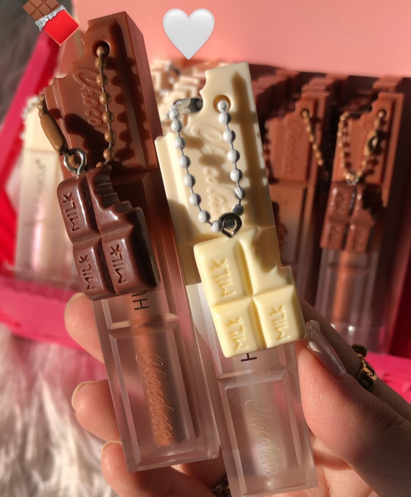 HUDAMOJI Miniature Chocolate Bar Lip Gloss Shine Lip Gloss