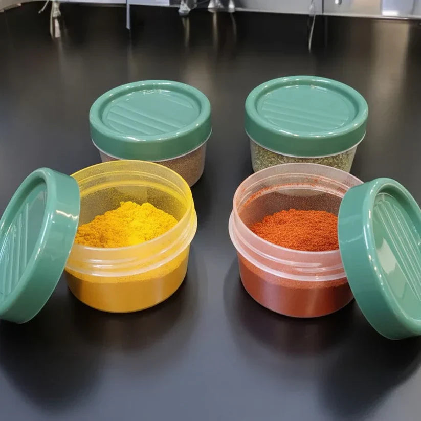 Set Of 4 For Spices Airtight 200ml Twist Lid Jars