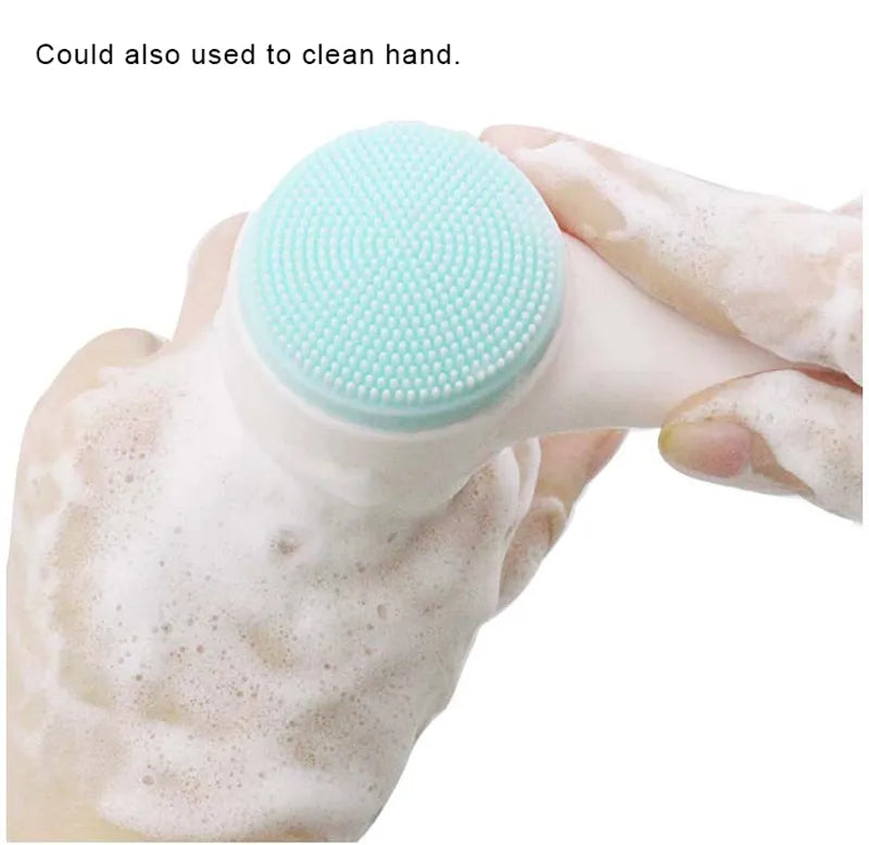1 Piece Double Side Silicone Facial Cleansing Brush For Face Cleaning And Massage Tool For Girls & Women