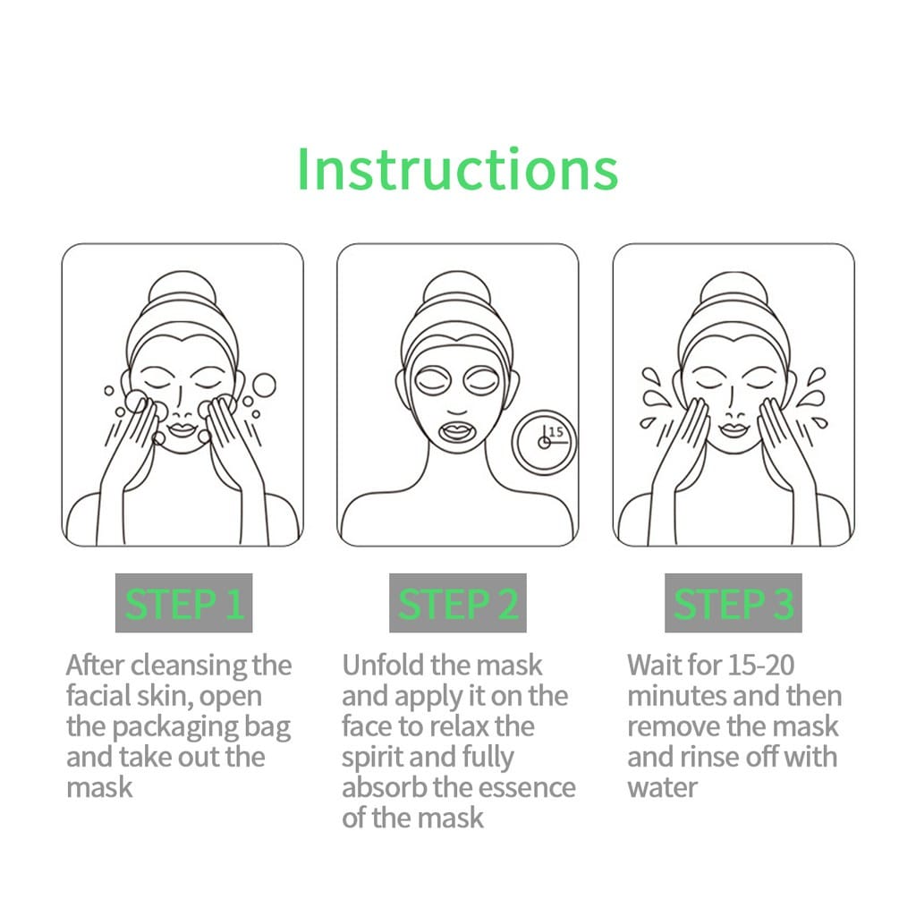 BIOAQUA Pack of 15 Moisturizing Facial Face Sheet Mask & Hydrating,  Moisturizing, Skin Care 11 Sheet Mask 4 peel of mask