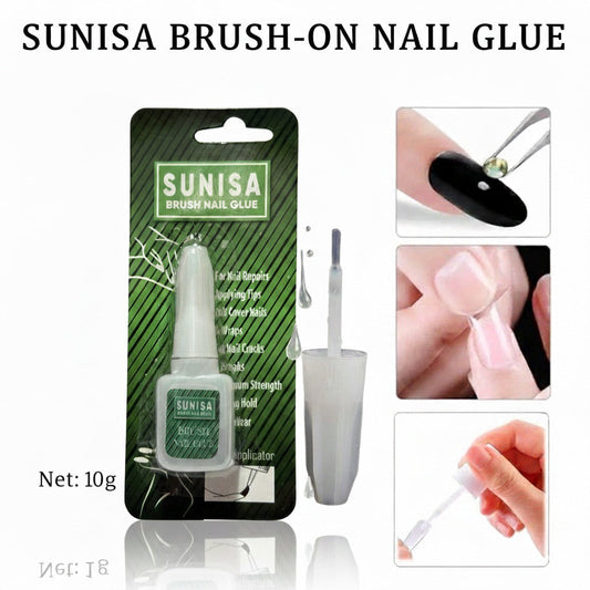 SUNISA Brush-On Nail Glue (Professional Strength)