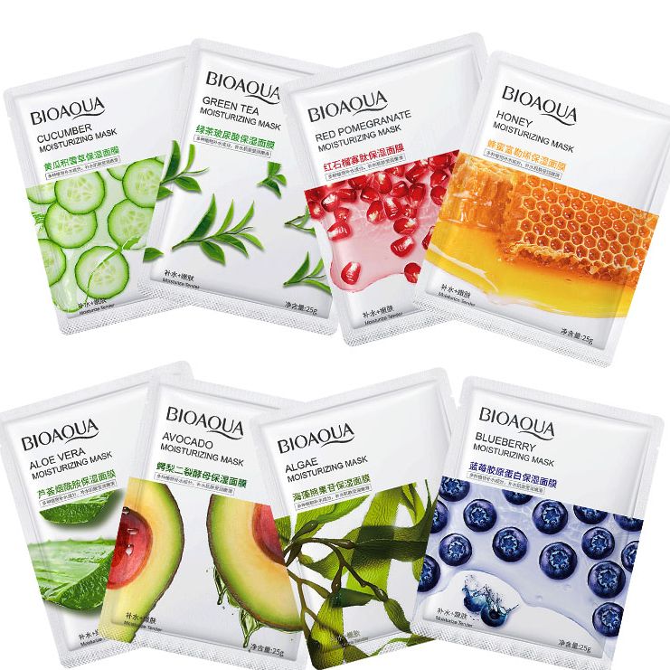 BIOAQUA Moisturizing Face Sheet Mask Improving Dryness Sheet Mask 3/5/4/15/10/20/50/100pcs