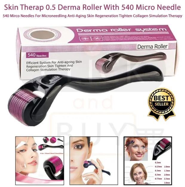 Derma Roller System for Hair And Skin 0.5 Mm Hair & Skin Care Derma Roller