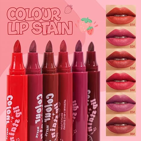 SIHEGLAN Colour Lip Stain: Stay Matte Liquid Lipstick Pen Set