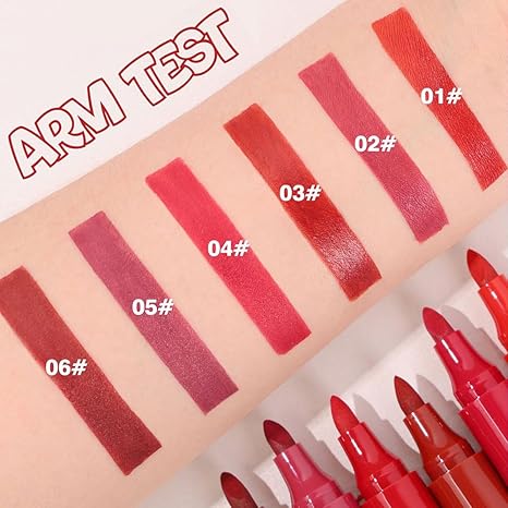 SIHEGLAN Colour Lip Stain: Stay Matte Liquid Lipstick Pen Set