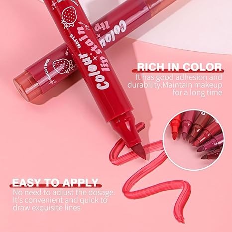 SIHEGLAN Colour Lip Stain: Stay Matte Liquid Lipstick Pen Set