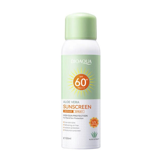 Bioaqua SPF 60+ Aloe Sunscreen Broad Spectrum Waterproof Sunscreen Repair Spray 150ml BQY33208
