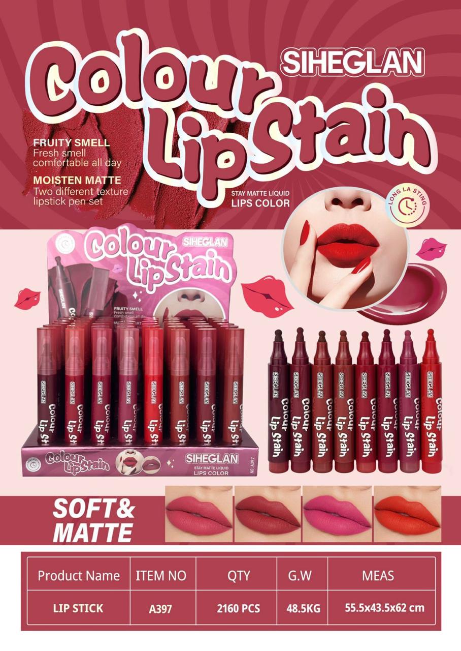 SIHEGLAN Colour Lip Stain: Stay Matte Liquid Lipstick Pen Set