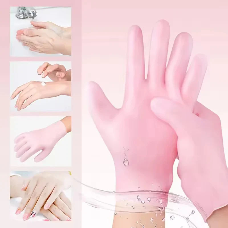1 Pair Hands Care Gloves Moisturizing Silicone Anti Cracking Gloves