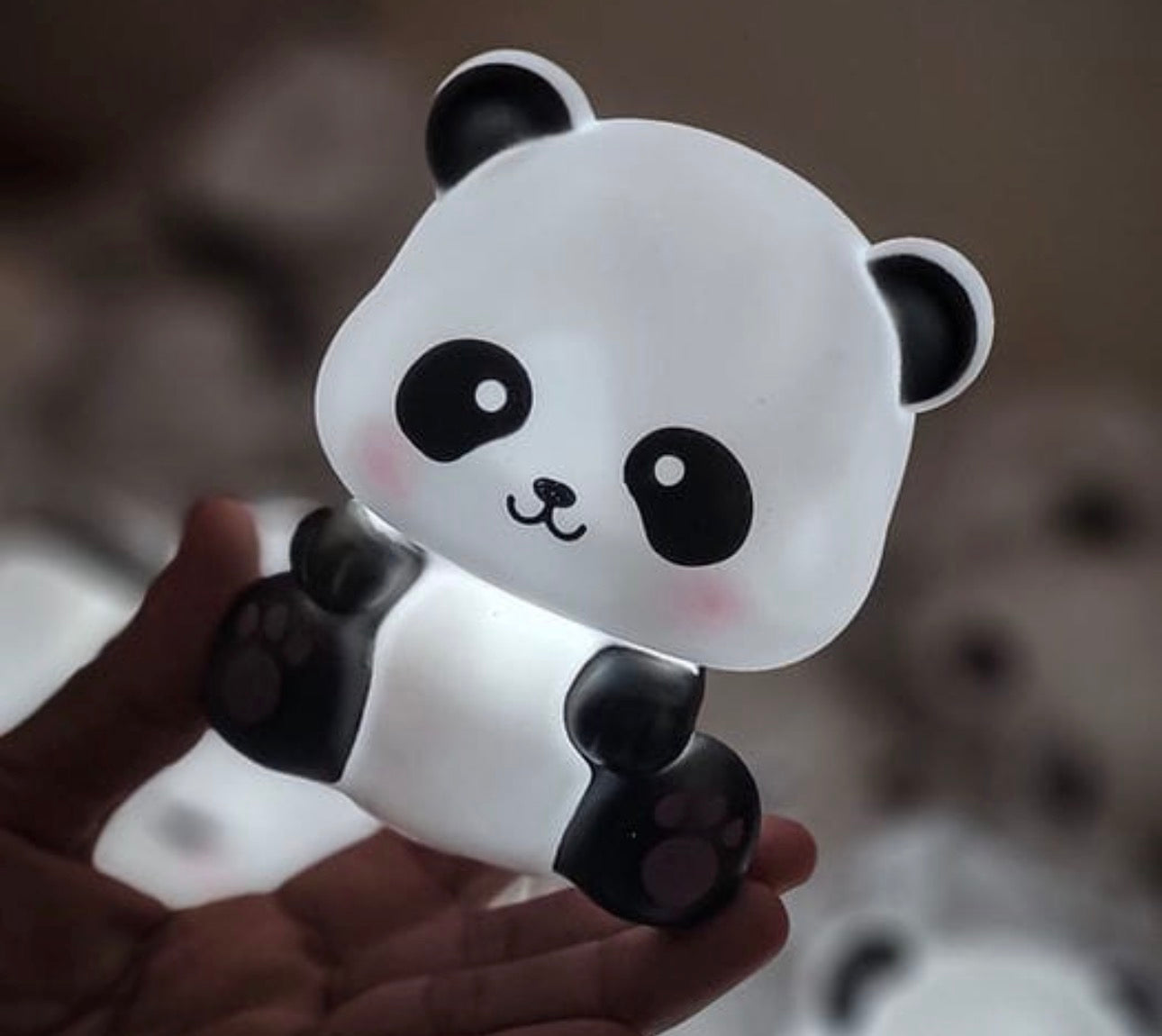 Cute Panda LED Night Light – Soft Silicone Kids Bedside Lamp