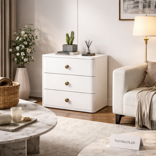 Luxury Minimalist 3-Drawer Storage Cabinet – Modern Organizer Chest for Living Room & Bedroom