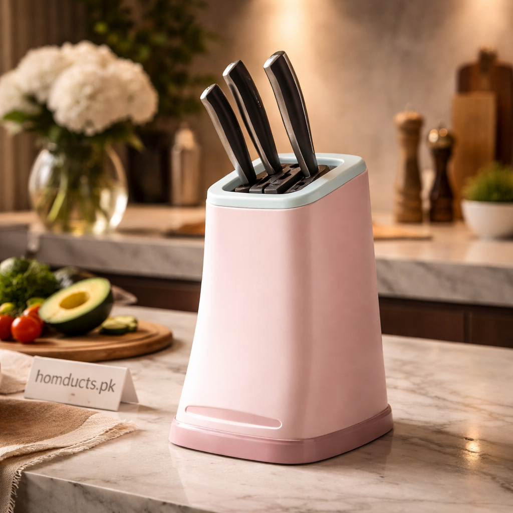 Multi-Slot Kitchen Knife Holder & Organizer Stand