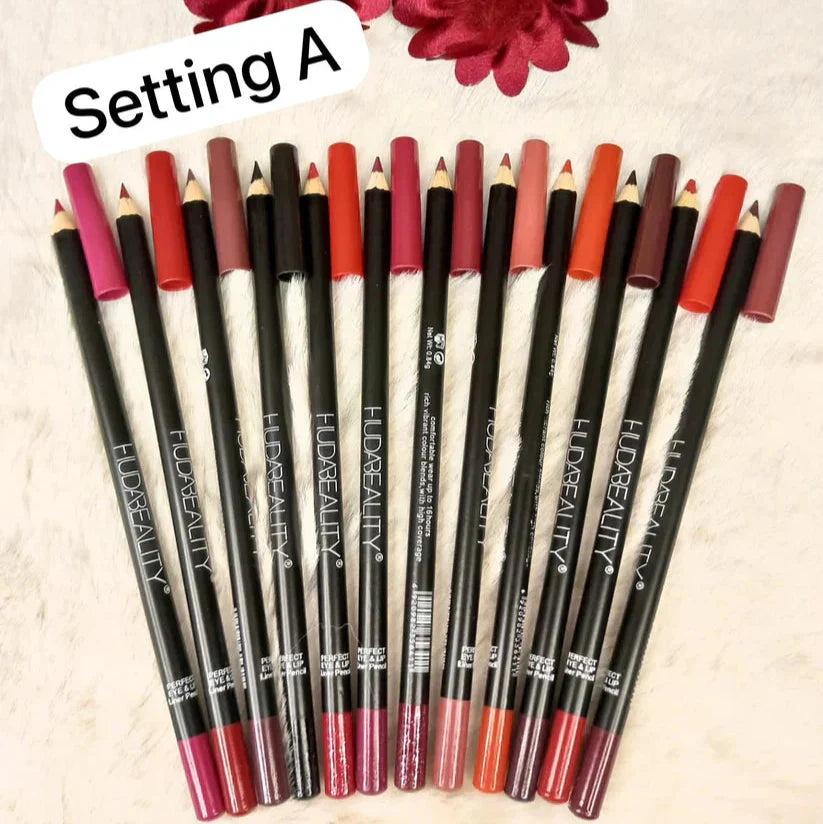 Huda Beauty Perfect Matte Eye And Lip Liner Pencil 12Pcs Set