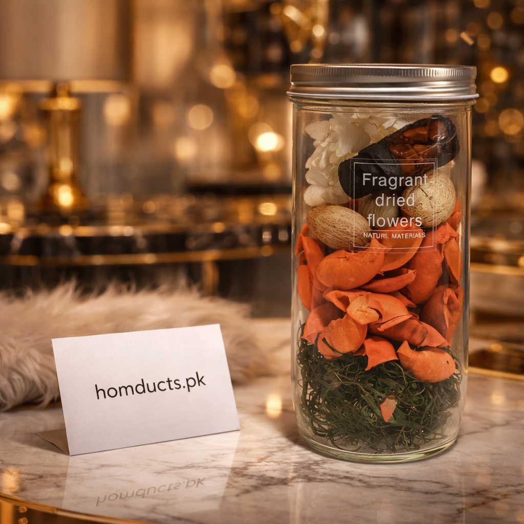 Luxury Fragrant Dried Flower Decor Jar – Premium Home Aroma & Aesthetic Accent | Homducts.pk