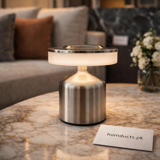 Luxury Rechargeable LED Table Lamp – Modern Cordless Ambient Night Light for Bedroom, Living Room & Dining by Homducts.pk