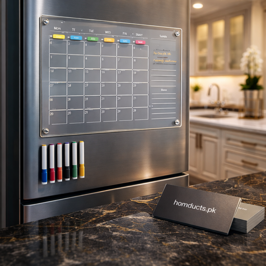 Luxury Magnetic Weekly Planner for Refrigerator – Reusable Dry Erase Monthly Planner Board with Markers