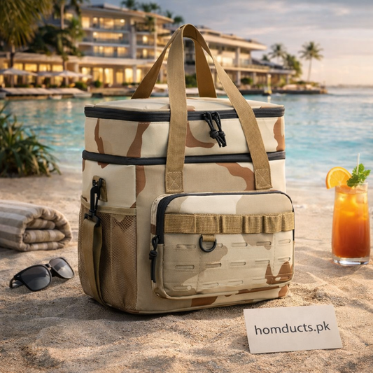 Premium Tactical Insulated Cooler Bag — Multi-Compartment Travel & Outdoor Storage Tote