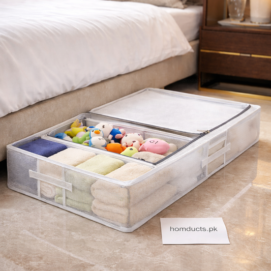 Luxury Under-Bed Storage Organizer Box — Foldable Dustproof Clothes & Blanket Storage