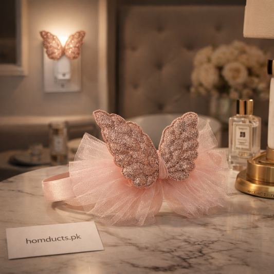 Luxury Butterfly Tulle Kids Headband – Glitter Wings Baby Hair Accessory