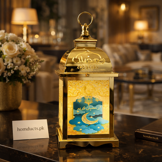 Premium Ramadan LED Nasheed Lantern – Arabic Islamic Decorative Lamp with Sound & Warm Light