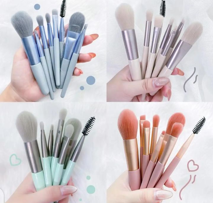 8pcs Makeup Brushes Set in1 & 2 pack , Makeup Brush Set Mini,Travel Make Up, Mini Travel Soft Makeup Brushes Set Portable Eye Shadow Brush Foundation multiple packs