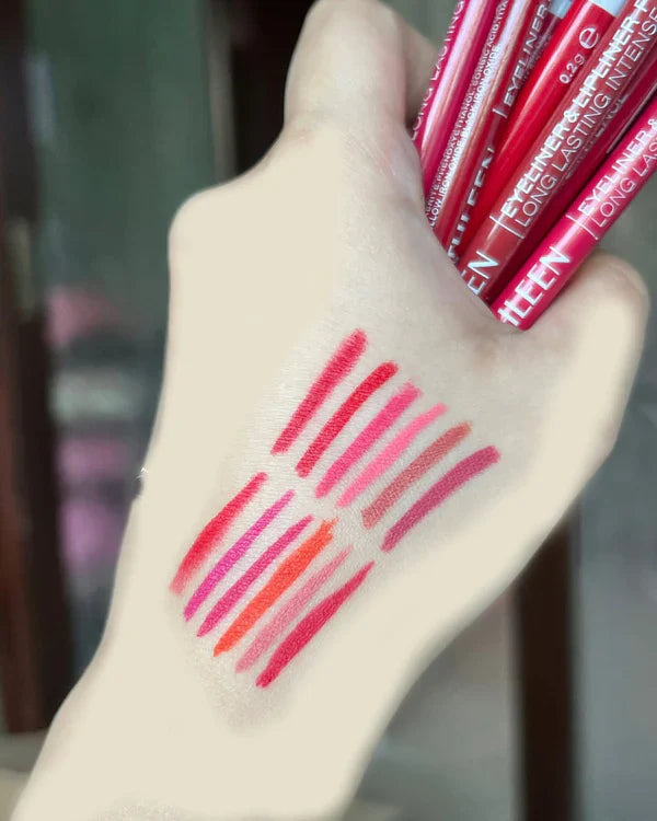 KATHLEEN Pack Of 12 Jumbo Nude And Red Lipstick Pencils