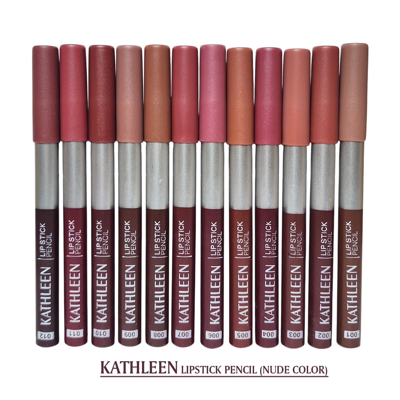 KATHLEEN Pack Of 12 Jumbo Nude And Red Lipstick Pencils
