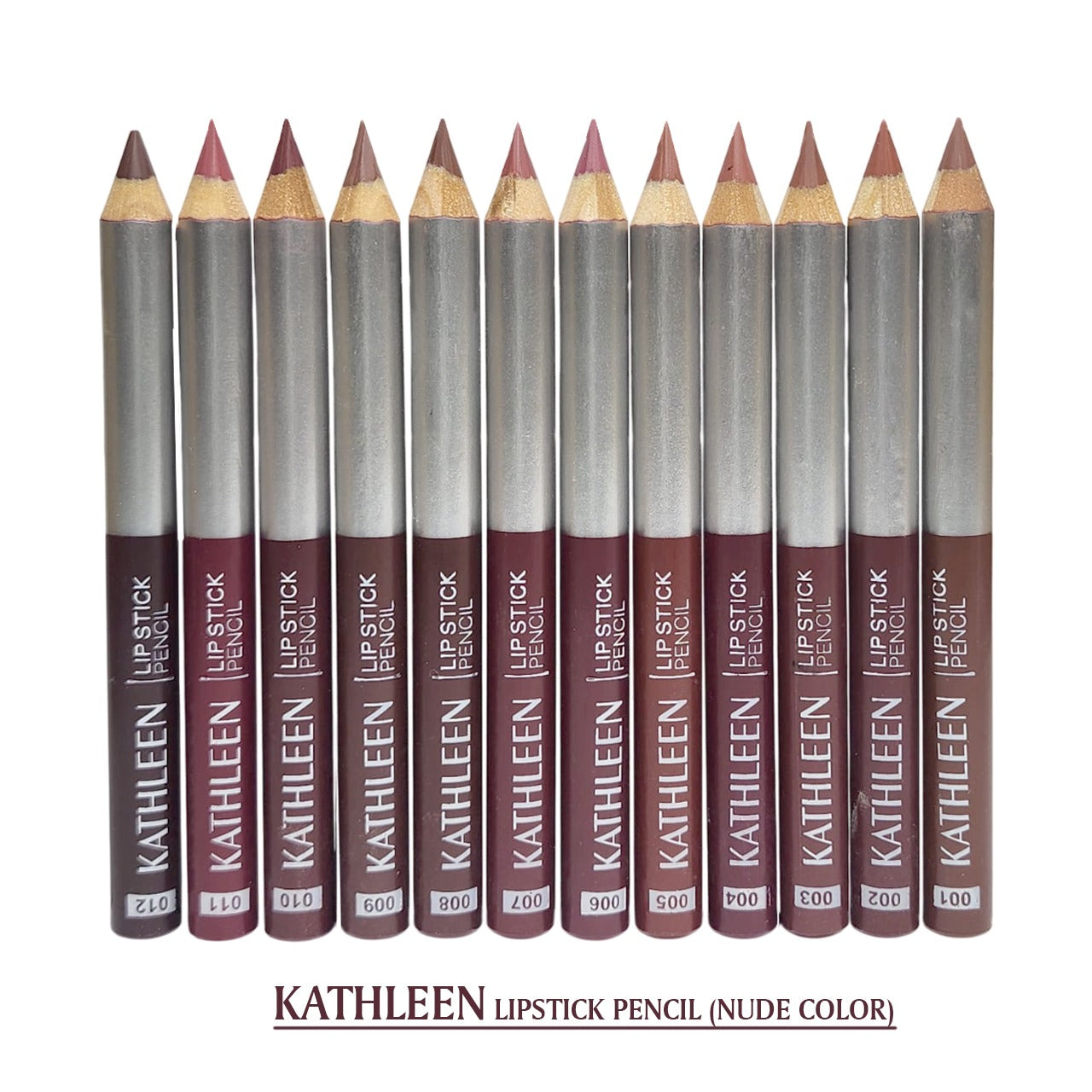 KATHLEEN Pack Of 12 Jumbo Nude And Red Lipstick Pencils