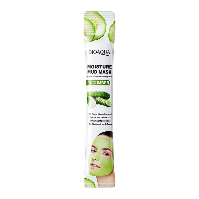 BIOAOUA 10pcs Cucumber Face Mask Mud Oil Control Refreshing Moisturizing Facial Mask Delicate Tender Skin Care 80g BQY94568