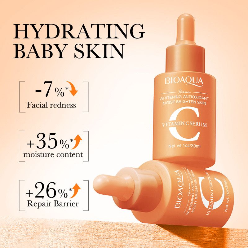 Bioaqua Vitamin C Face Serum Whitening Moisturizing Brightening Dark sport remover Facial Serum & Essence 30ml BQY00744