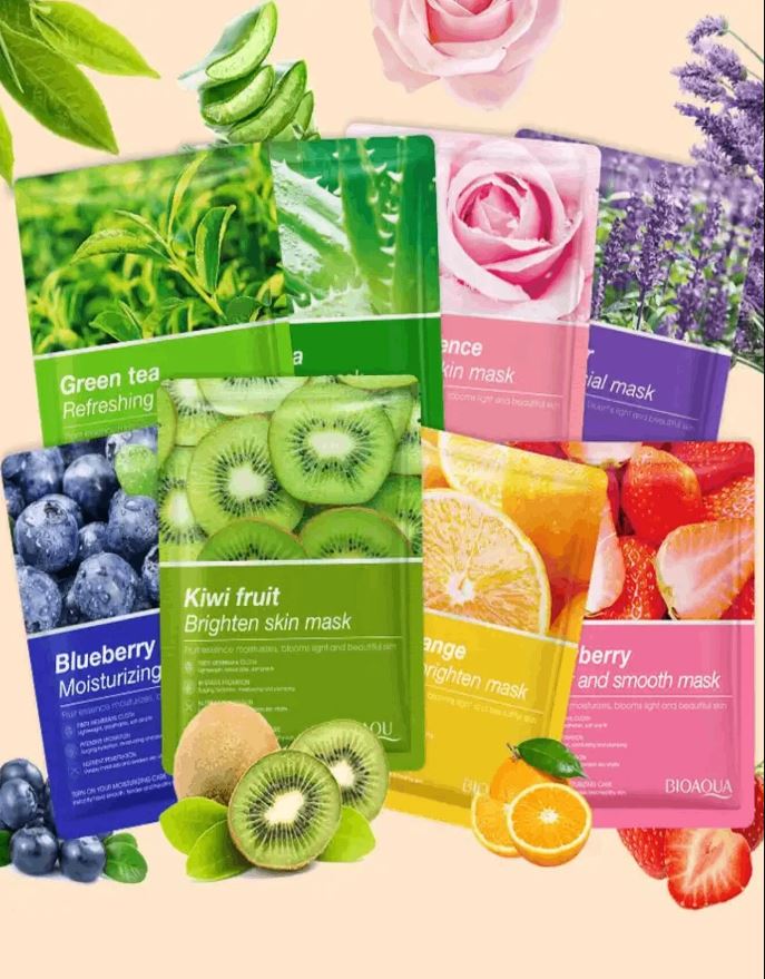 BIOAQUA Moisturizing Face Sheet Mask Improving Dryness Sheet Mask 3/5/4/15/10/20/50/100pcs
