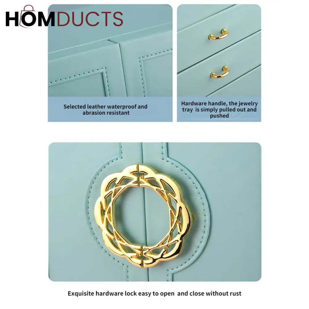 Multilayer Leather Drawer Jewelery Organiser